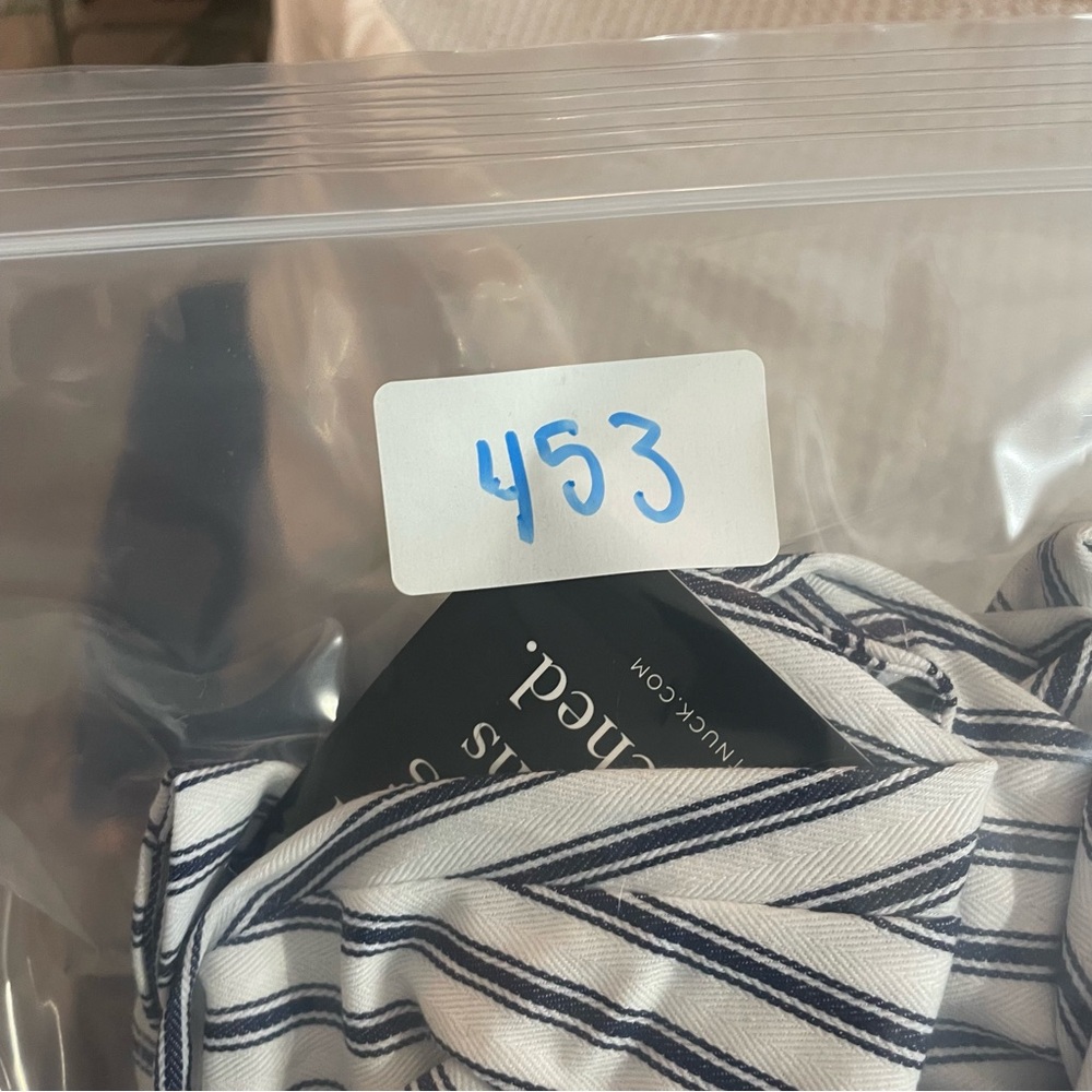 TUCKERNUCK Women's French Blue Stripe Sloane Dress Size XL In Navy Stripe - Picture 7 of 7